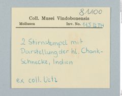 Etikett zu indischer Stirnstempel (NHMW-ZOO-MO-0081100-ETH-115)